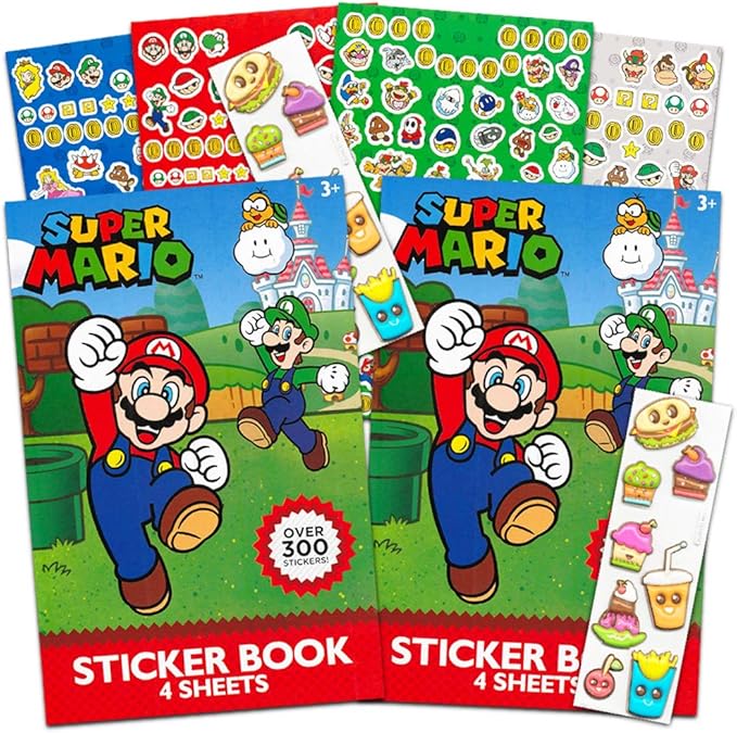 Nintendo Super Mario Stickers Party Favor Packs ~ Over 600 Stickers