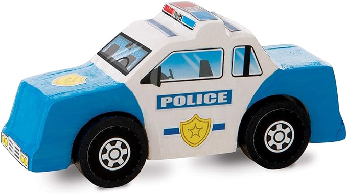 Melissa & Doug Created by Me! Rescue Vehicles Wooden Craft Kit - Decorate-Your-Own Police Car, Fire Truck, Helicopter