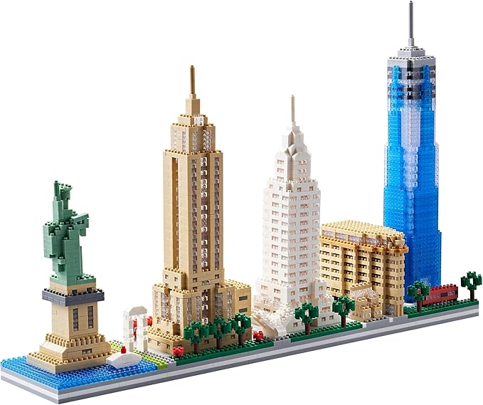 City Architecture New York Micro Mini Blocks Skylines Collection Building Set for Adults NYC Skyline Model Kit for Kids Age of 14+ 3452 Pieces Bricks