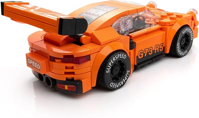 911 Racing Car Building Block Set (230 Pieces). Racing Car Building Blocks for Kids and Adults