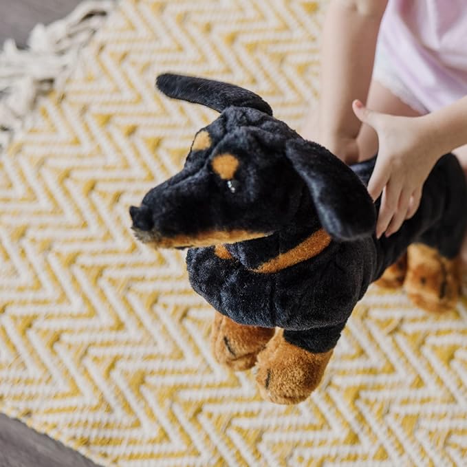 Melissa & Doug Giant Dachshund - Lifelike Stuffed Animal Dog Large (Pack of 2)