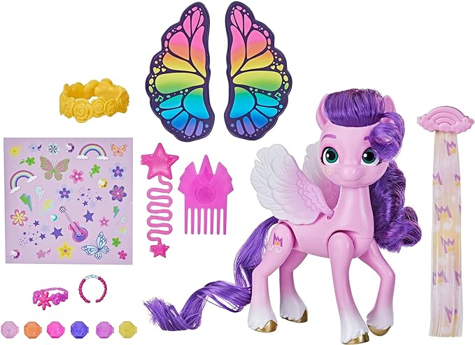 My Little Pony Toys Princess Pipp Petals Style of The Day, 5-Inch Hair Styling Dolls, Toys for 5 Year Old Girls and Boys