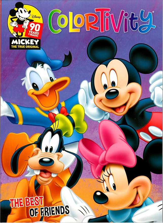 Classic Disney Disney Mickey and Minnie Mouse Activity Coloring Books Bundle with Stickers for Kids