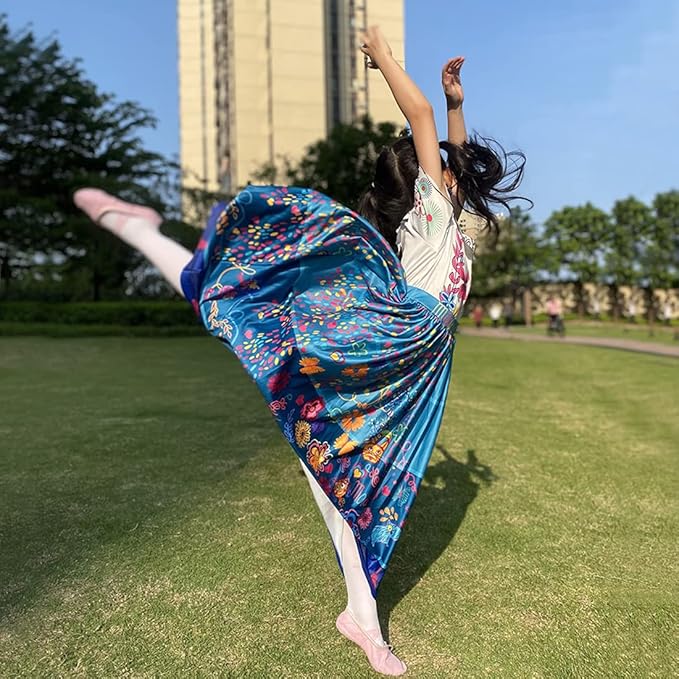 Kids Mirabel Cosplay Costume Girls Isabela Magical Princess Dresses Halloween Party Dress Up Suit