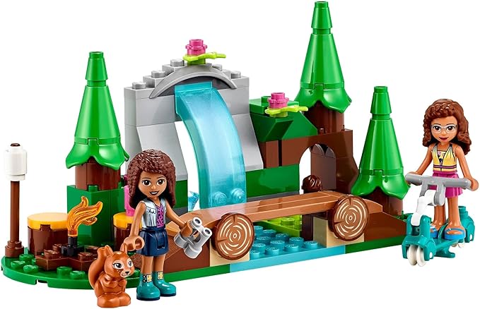 LEGO Friends Forest Waterfall Camping Adventure Set, Building Toys with Andrea and Olivia Mini-Dolls, Toys for 5 Plus Year Old Kids, Girls & Boys, Makes a Great Activity for Kids, 41677