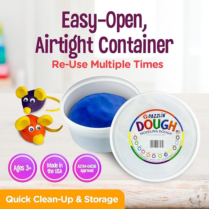 Hygloss Play Modeling Dough - Purple Dough Unscented - Safe & Non-Toxic for Kids Arts & Crafts - Party Favors - Classroom Supplies - 5lb