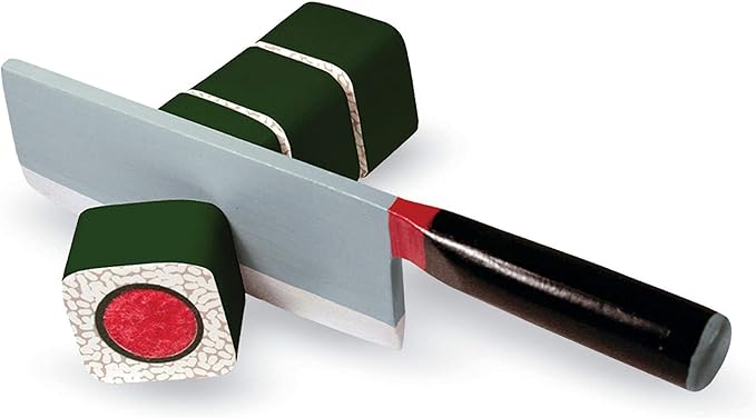 Melissa & Doug Sushi Slicing Play Food Set - Pretend Play Kitchen Toys, Wooden Sushi Food For Play, Pretend Sushi For Kids Ages 3+