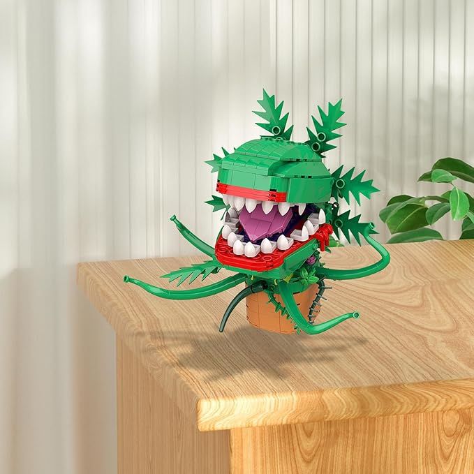 Audrey II Building Blocks Set Compatible with Lego, Piranha Flower Little Shop of Horrors Building Kit, Cannibal Flower Building Bricks Toys Gifts for Boys Girls Kids Adult(303 Pieces)
