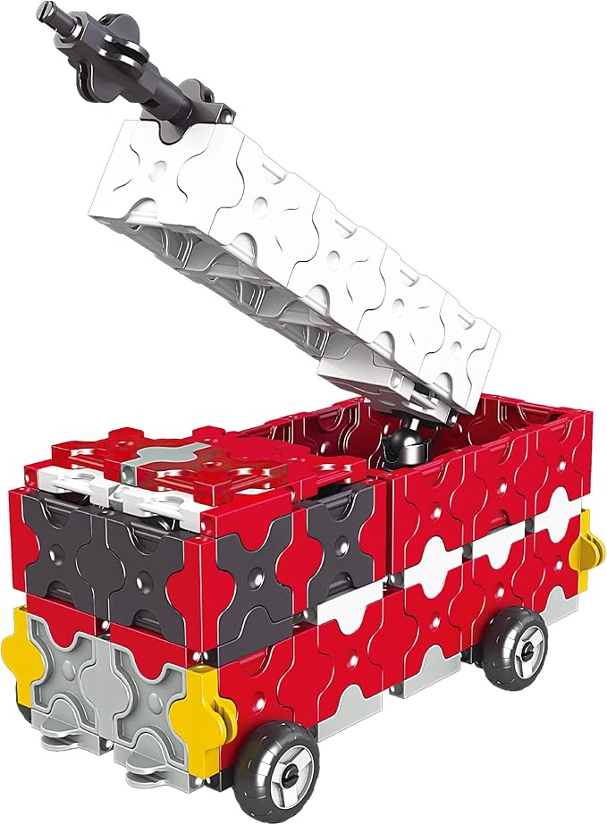 LaQ Hamacron Constructor Emergency Vehicles | 313 Pieces | 7 Models | Age 5+ | Creative, Educational Construction Toy Block | Made in Japan