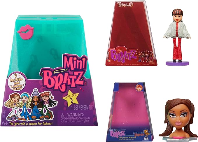 Bratz Mini Series 3 Collectible Figures by MGA's Miniverse, 2 Mini in Each Pack, Blind Packaging Doubles as Display, Y2K Nostalgia, Collectors Ages 6 7 8 9 10+