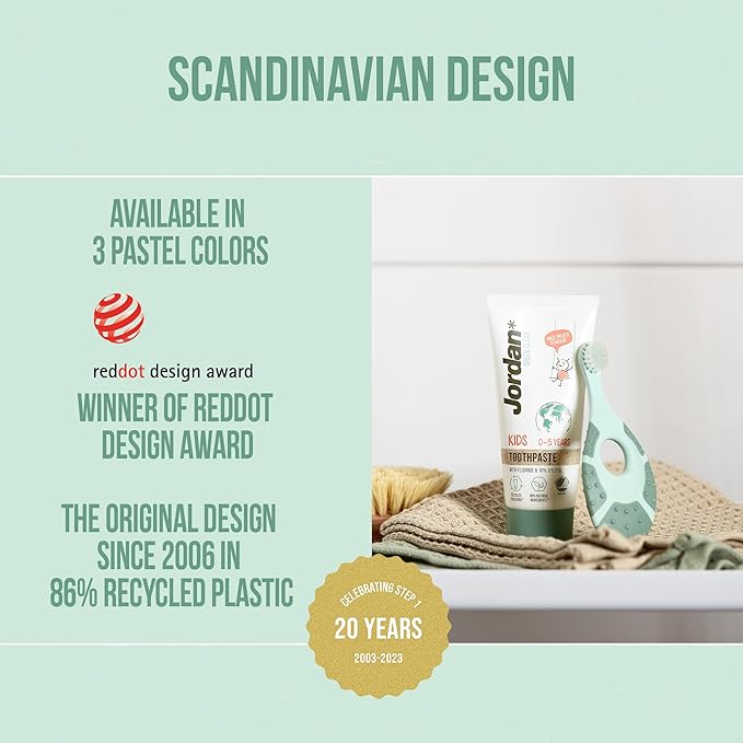 Jordan* ® | Step 1 Green Clean Toddler Toothbrush | Pack 3 Units