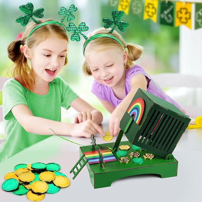 Roacasumy St Patrick's Day Leprechaun Trap Kit for Kids DIY St. Patrick's Day Wood Craft Leprechaun Kit to Make A Trap to Catch A Leprechaun, St Patricks Day Decorations Toys Gifts for Kids
