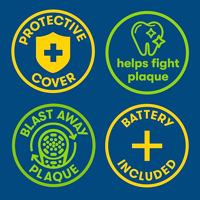 Firefly Clean N' Protect Barbie Toothbrush with Antibacterial Cover, Soft Bristles, Battery Included, Ages 3+, 1 Count