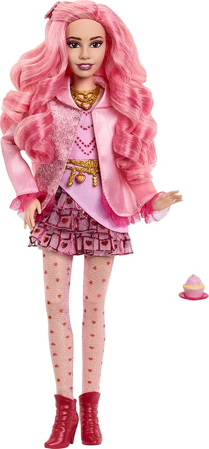 Mattel Disney Descendants: The Rise of Red Fashion Doll & Accessory, Bridget, Young Queen of Hearts with Movie-Inspired Clothes & Cupcake