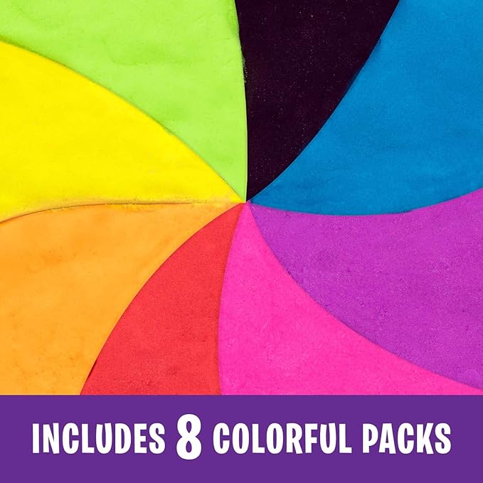 Educational Insights Playfoam Sand 8-Pack, Play Sand Set, 8 Assorted Colors, 6 oz. Each, Sensory Toy for Kids, Elementary Classroom Must Haves, Ages 3+