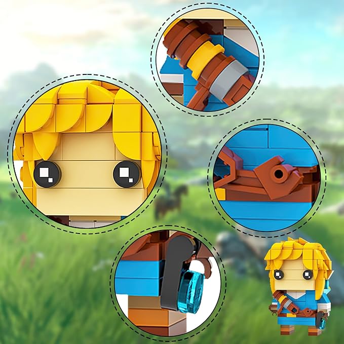 Breath of The Wild Link Building Sets for Adults Kids, Link Minifigure Building Kit,Game Player Collection Creative Building Blocks Model Toys,Compatible with Lego(248PCS)