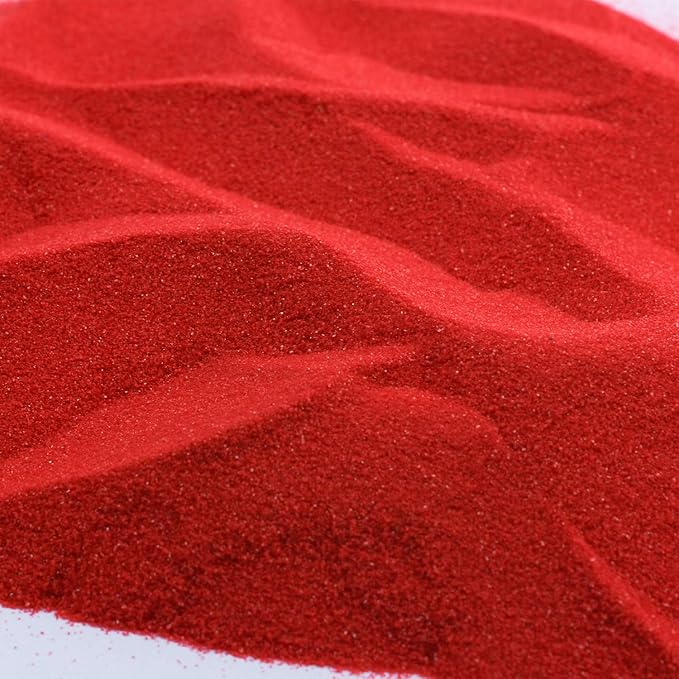 Shiny Stone Colorful Sand,Rainbow Sand,Art Sand,Colored Sand,Craft Sand,Decorative Wedding Vibrant Sand, 250g/0.55lbs/8.81oz for Kids Creativity Wedding Succulent Terrarium Vase (Scarlet)