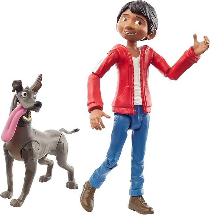 Mattel Disney Pixar Coco Miguel Action Figure, 5.6-in Movie Character Toy with 3.6-in Dante Dog Figure, Highly Posable with Authentic Design, Gift for Ages 3 Years Old & Up