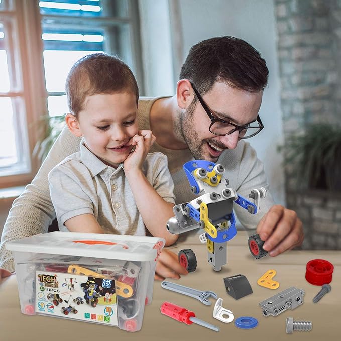 HISTOYE Building Toys for Kids Age 4-8 Erector Sets for Boys Age 6-8-12 Stem Toys for 5+ Year Old Boys Robot Building Kit for Kids DIY Building Blocks Construction Toys Gifts for 4 5 6 7 8+ Years Old