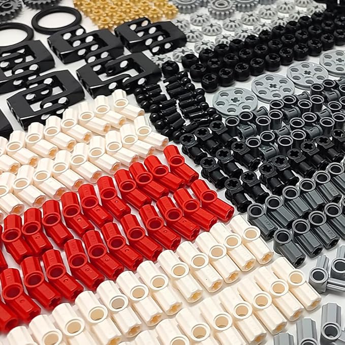 DSPITWOD Technical Gears Axle Pin Connectors - Gear Chain Connectors Technical Parts Set STEM Building Brick Toy Gift for Kids 8 10 12 Years
