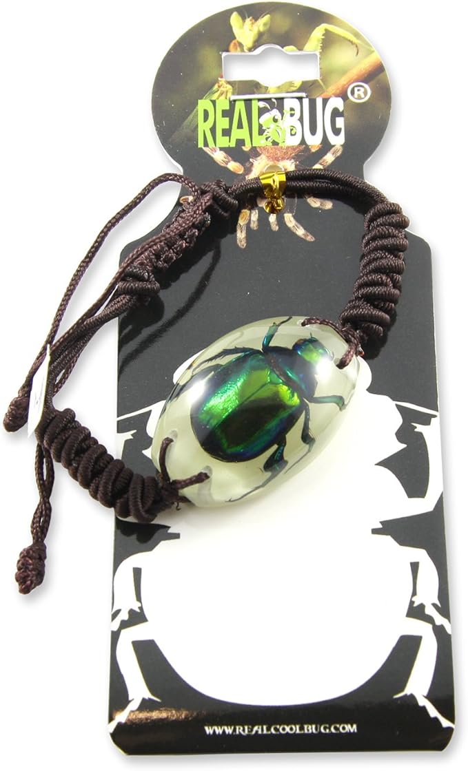 REALBUG Chafer Beetle Bracelet, Glow in the dark, 10 inches , Green