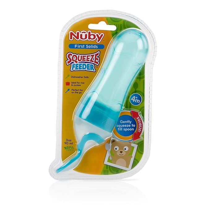 Nuby Garden Fresh Silicone Squeeze Feeder (Blue)