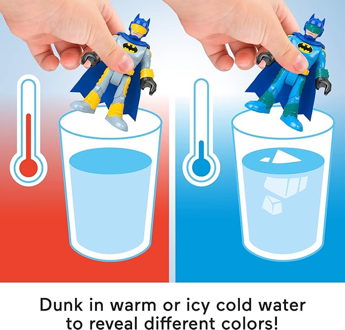 Fisher-Price Imaginext DC Super Friends Batman Toys, Color Changers Figure Set, Batman & Harley Quinn for Preschool Kids Ages 3+ Years