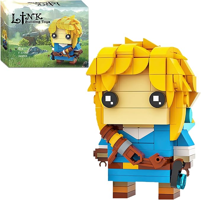 Breath of The Wild Link Building Sets for Adults Kids, Link Minifigure Building Kit,Game Player Collection Creative Building Blocks Model Toys,Compatible with Lego(248PCS)