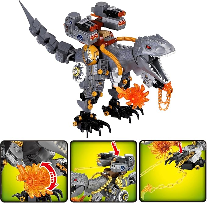 ENJBRICK Dinosaur Building Set for Boys 8-14 Years,Dino Toy for Boys and Girls, with Truck,Baby Dino for Movie Fans Birthday Gifts