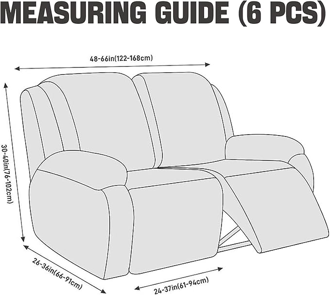 NORTHERN BROTHERS Stretchy Recliner Chair Covers, Velvet Recliner Covers, Lazy Boy Chair Cover (Dark Brown, loveseat)
