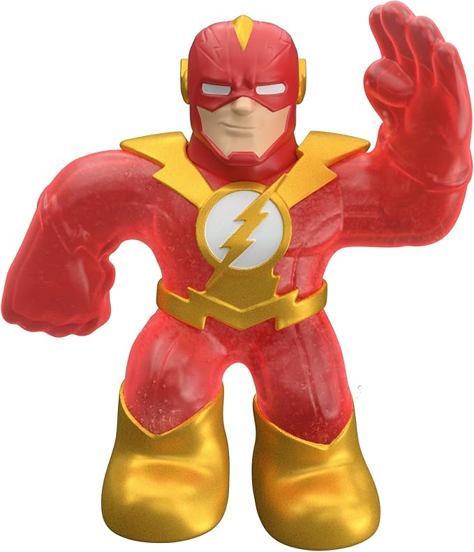 Heroes of Goo Jit Zu Goo Shifters DC Super Hero Stretchy Action Figure Gold Charge Flash. Incredibly Squishy DC 4.2" Toy Figure. Crush The Core!
