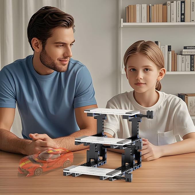 Display Stand for Lego Speed Champions Building Kit, 3 Layer Stand for Lego Car 76918 76923 76934 76919 76909 76914 76917 Model with Driver's Display, Collectible Gifts for Adults (220 Pcs)