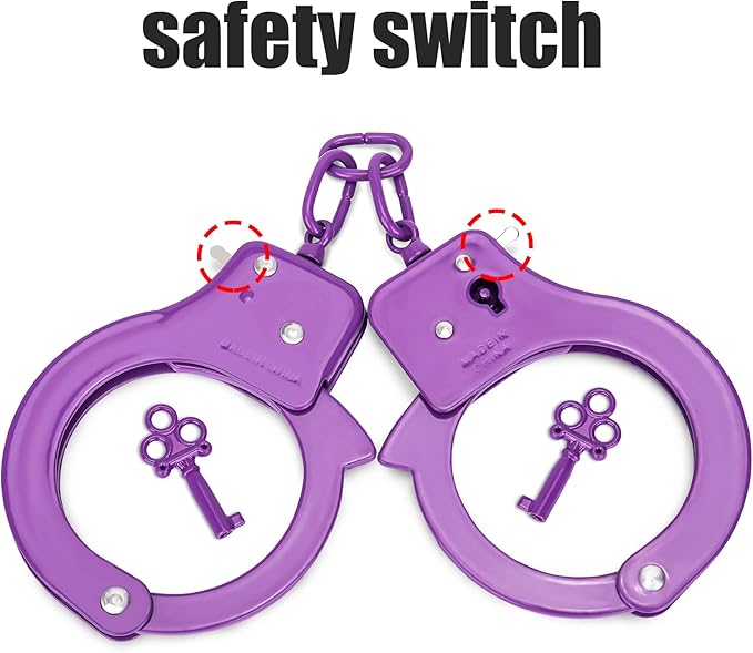 Metal Play Handcuffs, Hand Cuffs Police, Toy Handcuffs for Kids