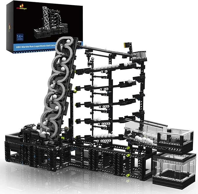 JMBricklayer Roller Coaster Building Set 70147, Marble Run Model Building Blocks Toys, 2066 Pcs Marble Maze STEM Toy Building Kit with Motor, Creative Gifts Toys for 14+ Teens & Adults