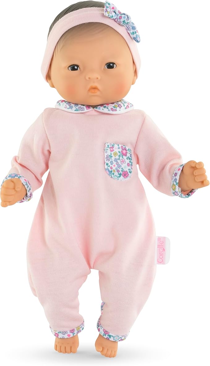 Corolle Bébé Calin Mila Baby Doll - 12" Soft-Body with Sleeping Eyes That Open and Close, Vanilla-Scented - Mon Premier Poupon Collection for Kids Ages 18 Months and up