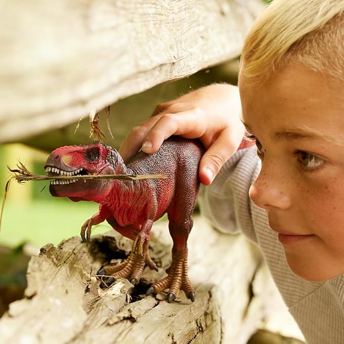 Schleich Dinosaurs Tyrannosaurus Rex - King of the Dinosaurs Tyrannosaurus Rex Toy with TRex Chomping Action Jaw, Dino World Action Figure for Boys and Girls, Gift Ready, Ages 4+