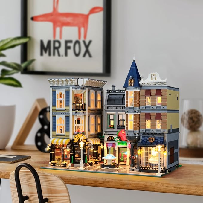 LIGHTAILING Light Set for (Creator Expert The Assembly Square) Building Blocks Model - Led Light kit Compatible with Lego 10255(NOT Included The Model)