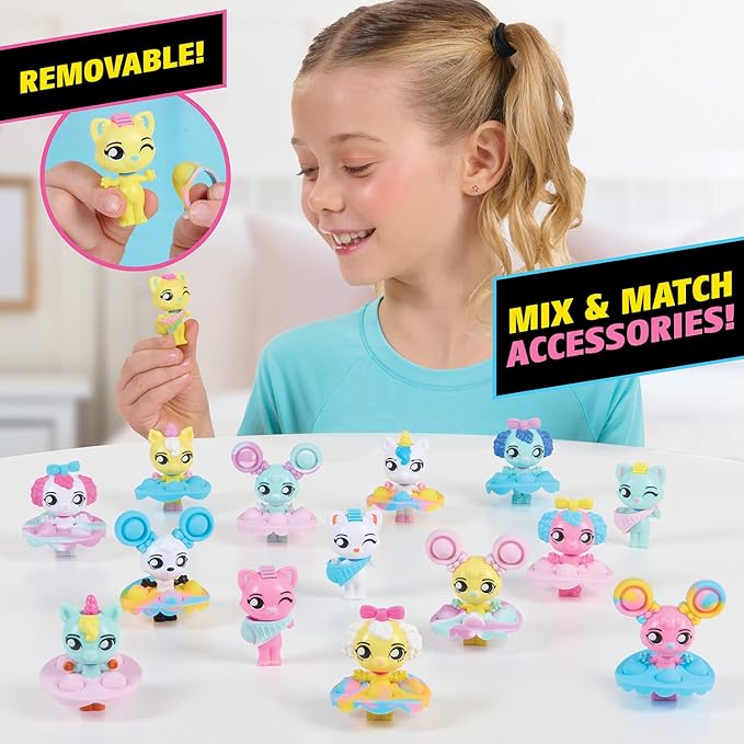 Fashion Fidgets Collectible Pet Fidget Dolls – Sensory Toy Pop It Dolls (2-Pack)