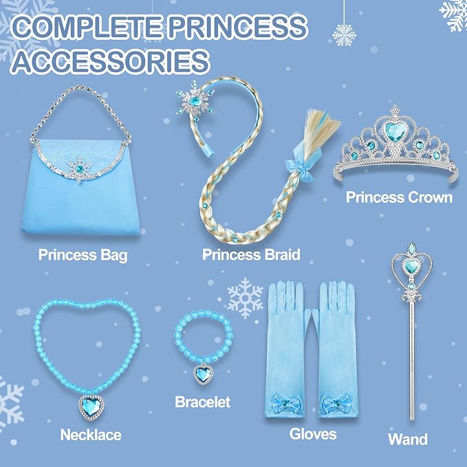 Princess Dresses for Girls Light Up Princess Costume for Little Girls Christmas Halloween Costume for Kids Toddler