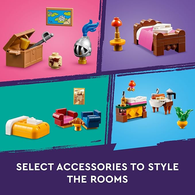 LEGO Friends Castle Bed and Breakfast Hotel Playset for Kids Ages 12 and Up, with 4 Mini Dolls, a Dog Toy Figure and Accessories, Castle Toy Gift Idea for Girls, Boys and Teens, 42638