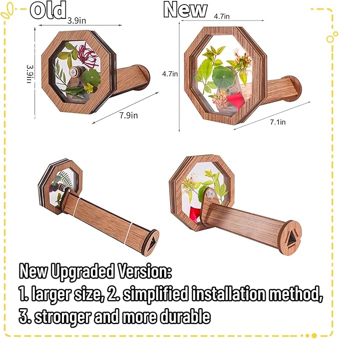 Natural DIY Kaleidoscope Kit, New Wooden Magic Rotating Kaleidoscope Making Set for Nature Lovers, Best Gift, Outdoor Classic Handmade Education Toys for Kids(1 Pc)