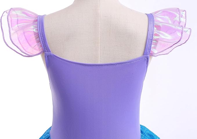 Little Girl Luxury Mermaid Costume Princess Dress for Girls with Accessories