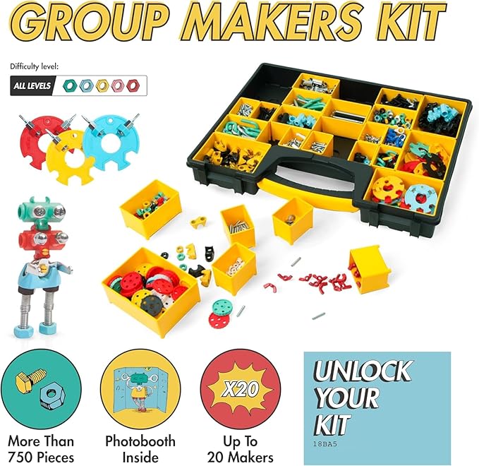 Group Makers Educational Stem Toys for Classroom Games, 750 Pcs Toy Building Sets for Boys and Girls, Kids Learning Toys for Group Play, Valentine Birthday Gifts for Kids Age 6 7 8 9+