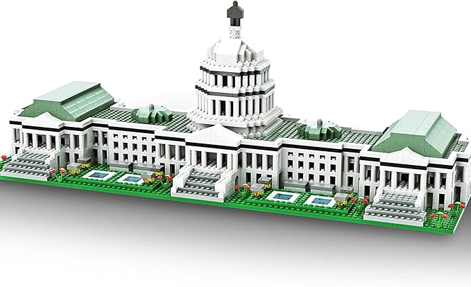 SEMKY Micro Mini Blocks United States Capitol Famous Landmark Model Set,(2888Pieces) -Building and Architecture Toys Gifts for Kid and Adult