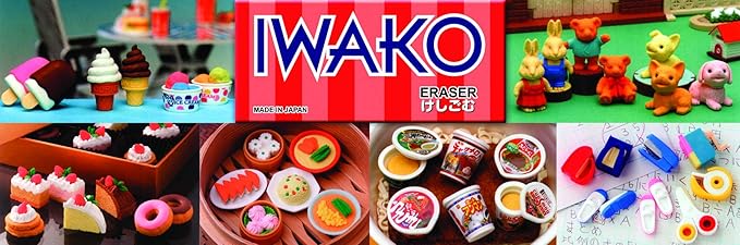 Iwako Japanese Kawaii Animal Eraser Set
