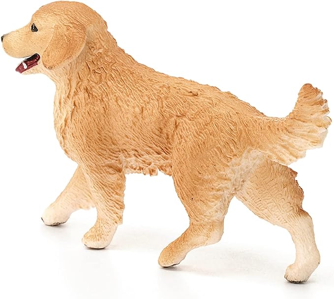 Schleich Farm World, Farm Animal Toys for Kids and Toddlers, Golden Retriever Toy Dog Figurine, Ages 3+