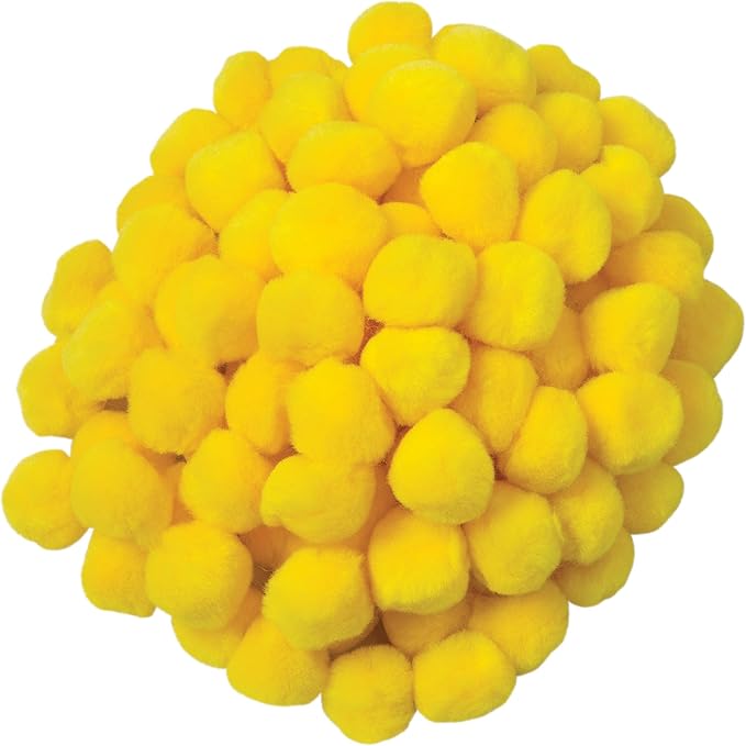 Creativity Street Pom Pons 100-Piece x 1 Inch, Yellow