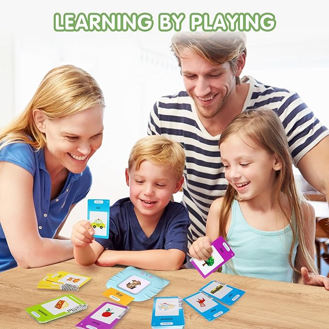 Talking Flash Cards 510 Sight Words Educational Montessori Toys for Toddlers, Autism-Sensory Pocket Speech Therapy Boys Girls Toy Preschool Learning Resource Christmas Easter Gift (255 Cards)