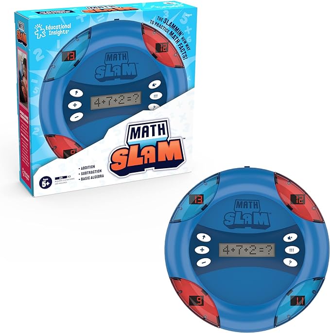 Educational Insights Math Slam Digital Math Game, Handheld Electronic Math Game For Kids, Ages 5+