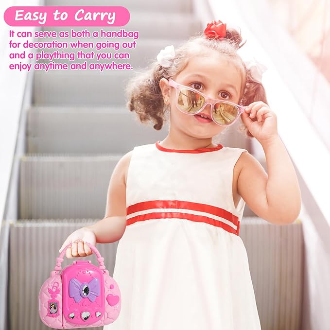 Topsolid Kids Makeup Kit for Girl, Real Washable Makeup for Kids with Mirror, Kids Makeup Sets for Girls 5-8, Princess Toys Cosmetic Set, Christmas & Birthday Gifts Toys for 3 4 5 6 7 8 Year Old Girls